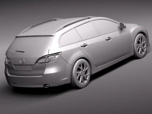 Mazda 6 Wagon 2011 3D Model
