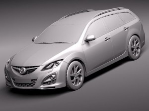 Mazda 6 Wagon 2011 3D Modell