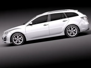 Mazda 6 Wagon 2011 3D Model