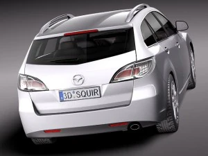 Mazda 6 Wagon 2011 3D Model