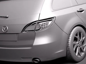 Mazda 6 Wagon 2011 3D Model