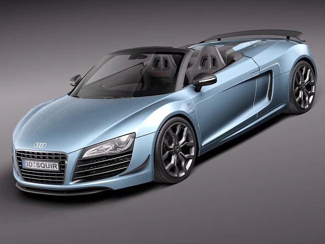 Audi R8 GT Spyder 2012 3D Model .c4d .max .obj .3ds .fbx .stl .blend