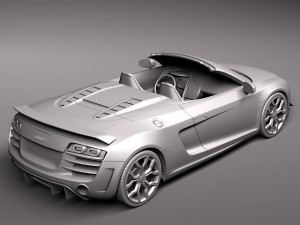 Audi R8 GT Spyder 2012 3D मॉडल