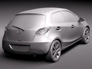 Mazda 2 2011 3D Model