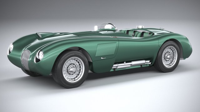 Jaguar C-type Continuation 2022 Modelo 3D .c4d .max .obj .3ds .fbx .stl .blend 