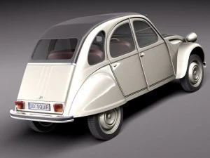 Citroen 2CV 1948-1990 3D Model