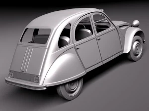 Citroen 2CV 1948-1990 3D Model