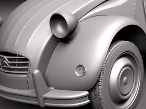 Citroen 2CV 1948-1990 3Dモデル