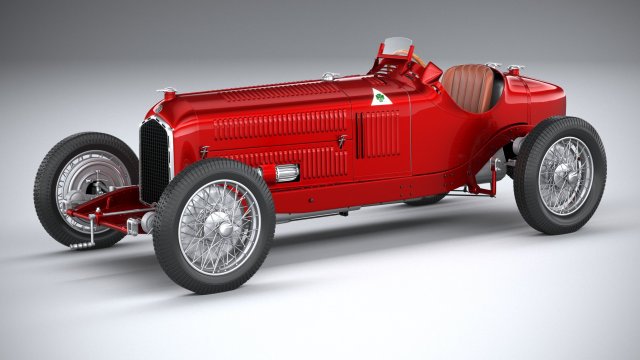 Alfa Romeo P3 1932 3D 모델 .c4d .max .obj .3ds .fbx .stl .blend 