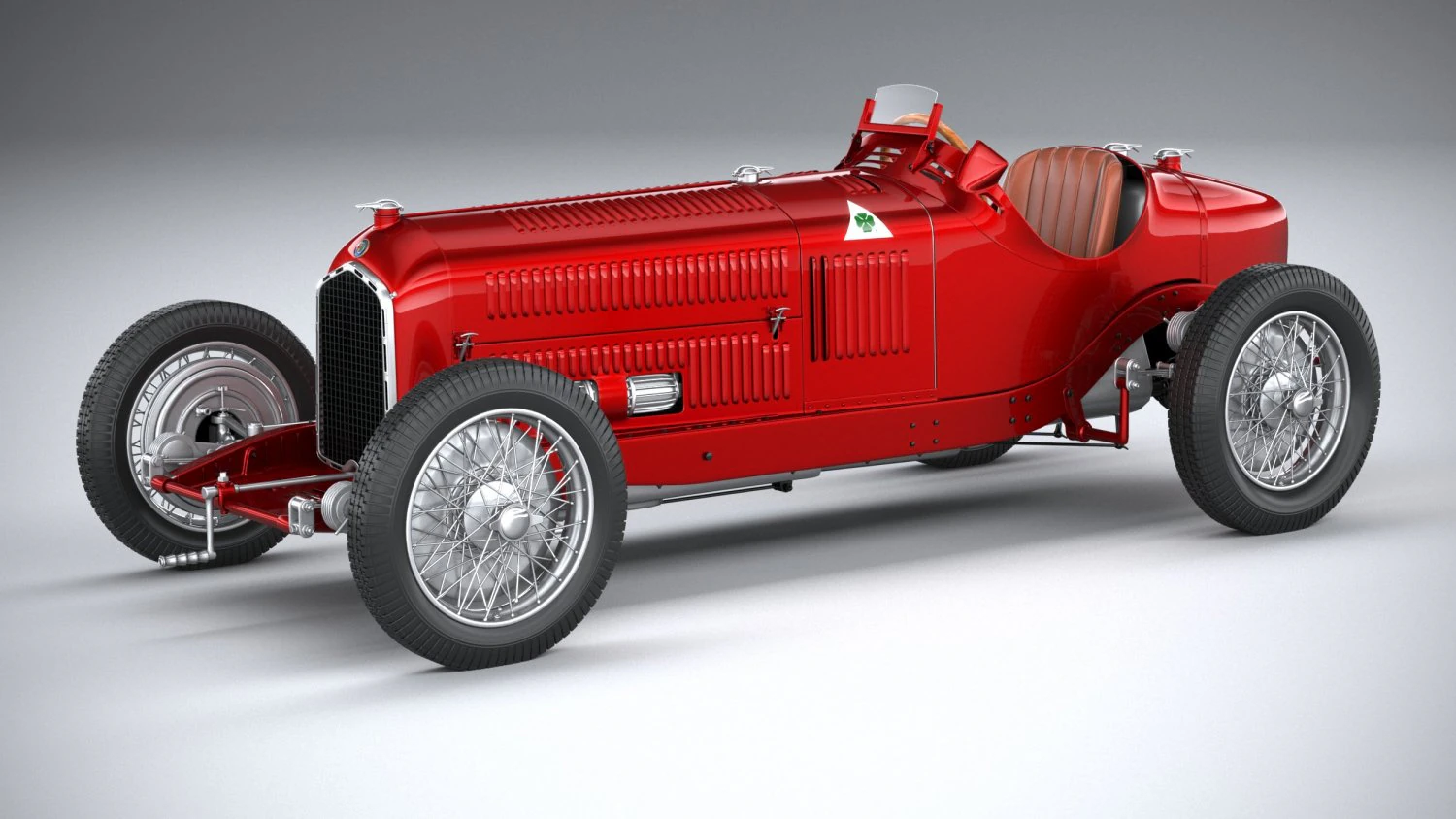 Alfa Romeo P3 1932 3D Model .c4d .max .obj .3ds .fbx .stl .blend