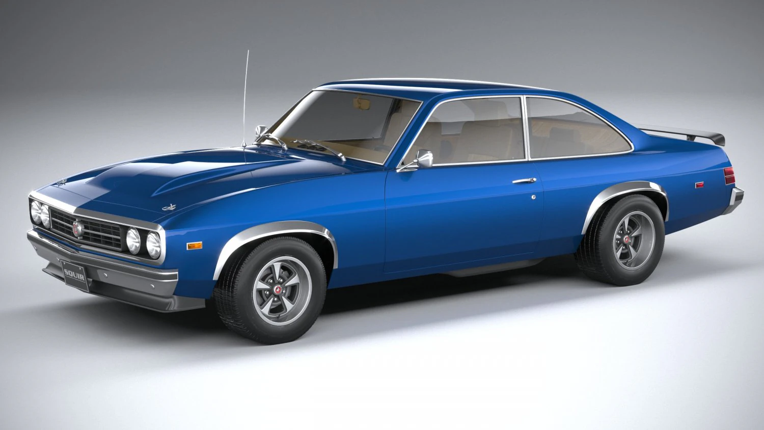 Generic Coupe 1978 with interior 3D Model .c4d .max .obj .3ds .fbx .stl .blend 