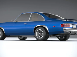 Generic Coupe 1978 with interior 3D Model