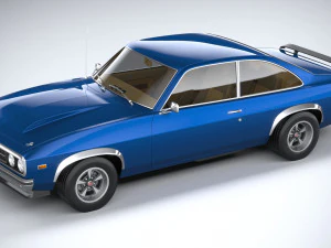 Generic Coupe 1978 with interior 3D Model
