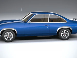 Generic Coupe 1978 with interior 3D Model