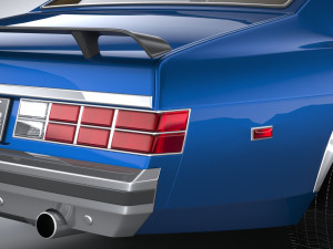 Generic Coupe 1978 with interior 3D Модель