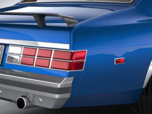 Generic Coupe 1978 with interior 3D Model