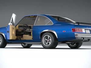 Generic Coupe 1978 with interior 3D Model