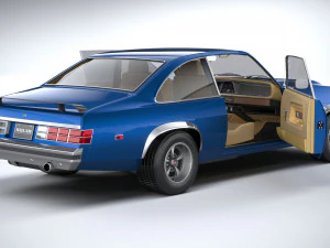 Generic Coupe 1978 with interior 3D Model