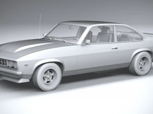 Generic Coupe 1978 with interior 3D Model