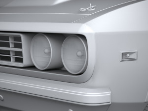 Generic Coupe 1978 with interior 3D Модель