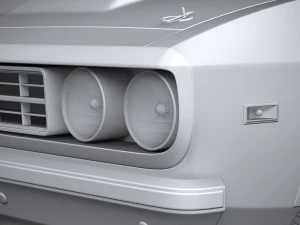 Generic Coupe 1978 with interior 3D Model