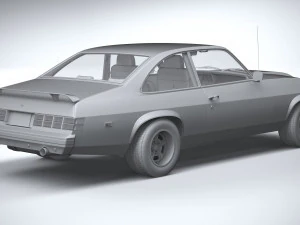 Generic Coupe 1978 with interior 3D Model