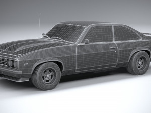 Generic Coupe 1978 with interior 3D Модель