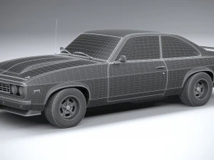 Generic Coupe 1978 with interior 3D Model