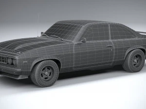 Generic Coupe 1978 with interior 3D Model