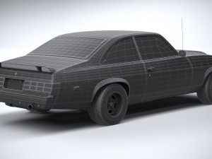 Generic Coupe 1978 with interior 3D Модель