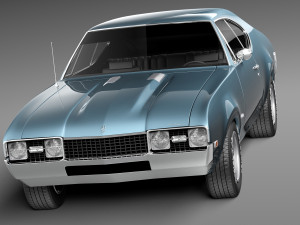 Oldsmobile 442 Cutlass 1968 3D Модель