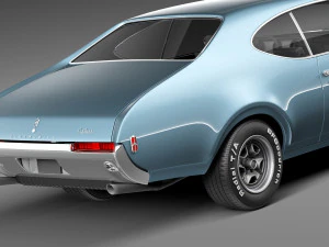 Oldsmobile 442 Cutlass 1968 3D Model