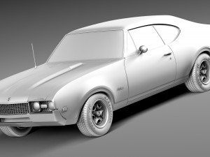 Oldsmobile 442 Cutlass 1968 3D Модель