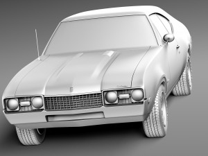 Oldsmobile 442 Cutlass 1968 3D Модель