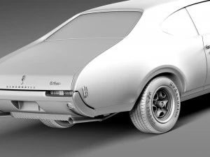 Oldsmobile 442 Cutlass 1968 3D Model