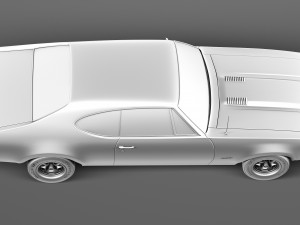 Oldsmobile 442 Cutlass 1968 3D Модель
