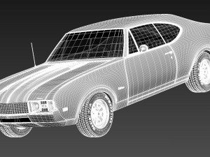 Oldsmobile 442 Cutlass 1968 3D Модель