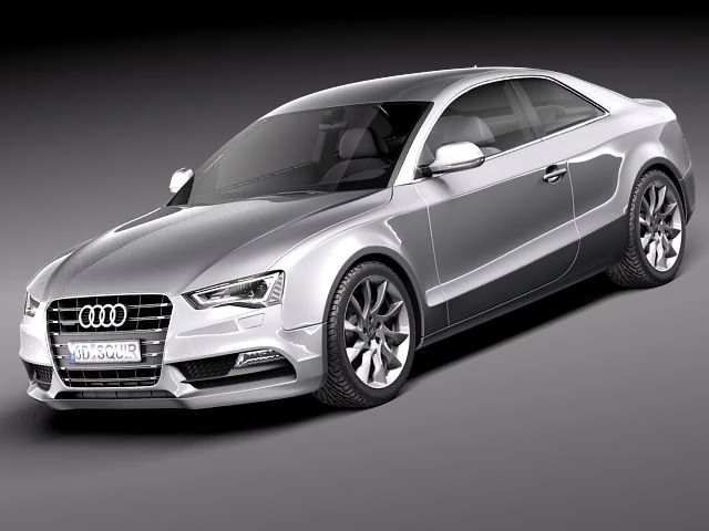 Audi A5 Coupe 2012 3D Model .c4d .max .obj .3ds .fbx .stl .blend 