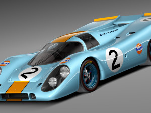 Porsche 917K Gulf Lemans 24H 3D Model