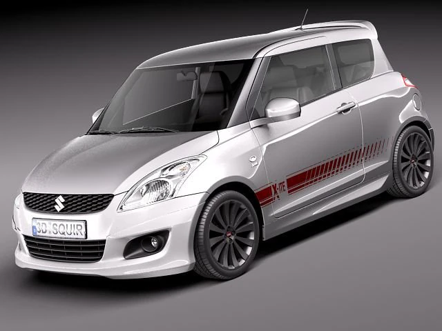 Suzuki Swift X-ITE 2011 3D Model .c4d .max .obj .3ds .fbx .stl .blend 