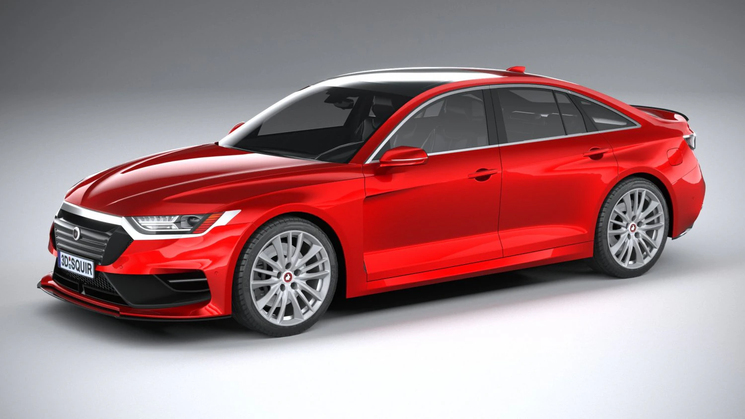 Generic Sedan v2 2020 Lowpoly 3D Model .c4d .max .obj .3ds .fbx .stl .blend