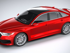 Generic Sedan v2 2020 Lowpoly Modelo 3D