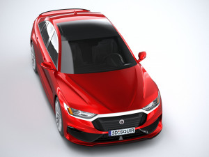 Generic Sedan v2 2020 Lowpoly Modelo 3D
