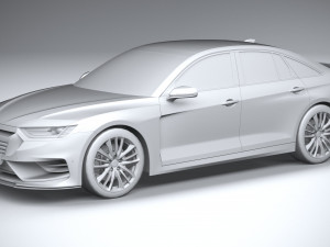 Generic Sedan v2 2020 Lowpoly Modelo 3D