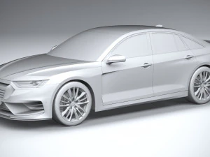 Generic Sedan v2 2020 Lowpoly 3D Model