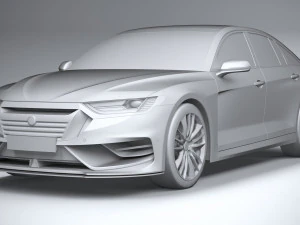 Generic Sedan v2 2020 Lowpoly 3D Model