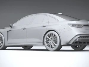 Generic Sedan v2 2020 Lowpoly 3D Model
