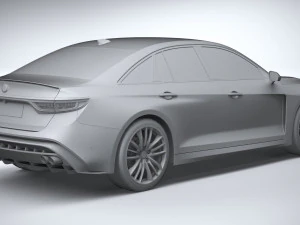 Generic Sedan v2 2020 Lowpoly 3D Model