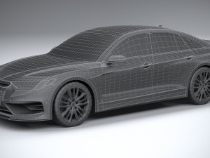 Generic Sedan v2 2020 Lowpoly Modelo 3D
