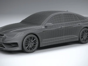 Generic Sedan v2 2020 Lowpoly 3D Model